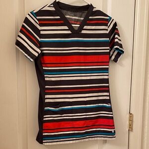 Allure Striped Top - Red, Blue, Black, White